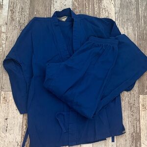 Century Blue Martial Arts Gi Jacket and Pants - 6 oz. Lightweight size 3